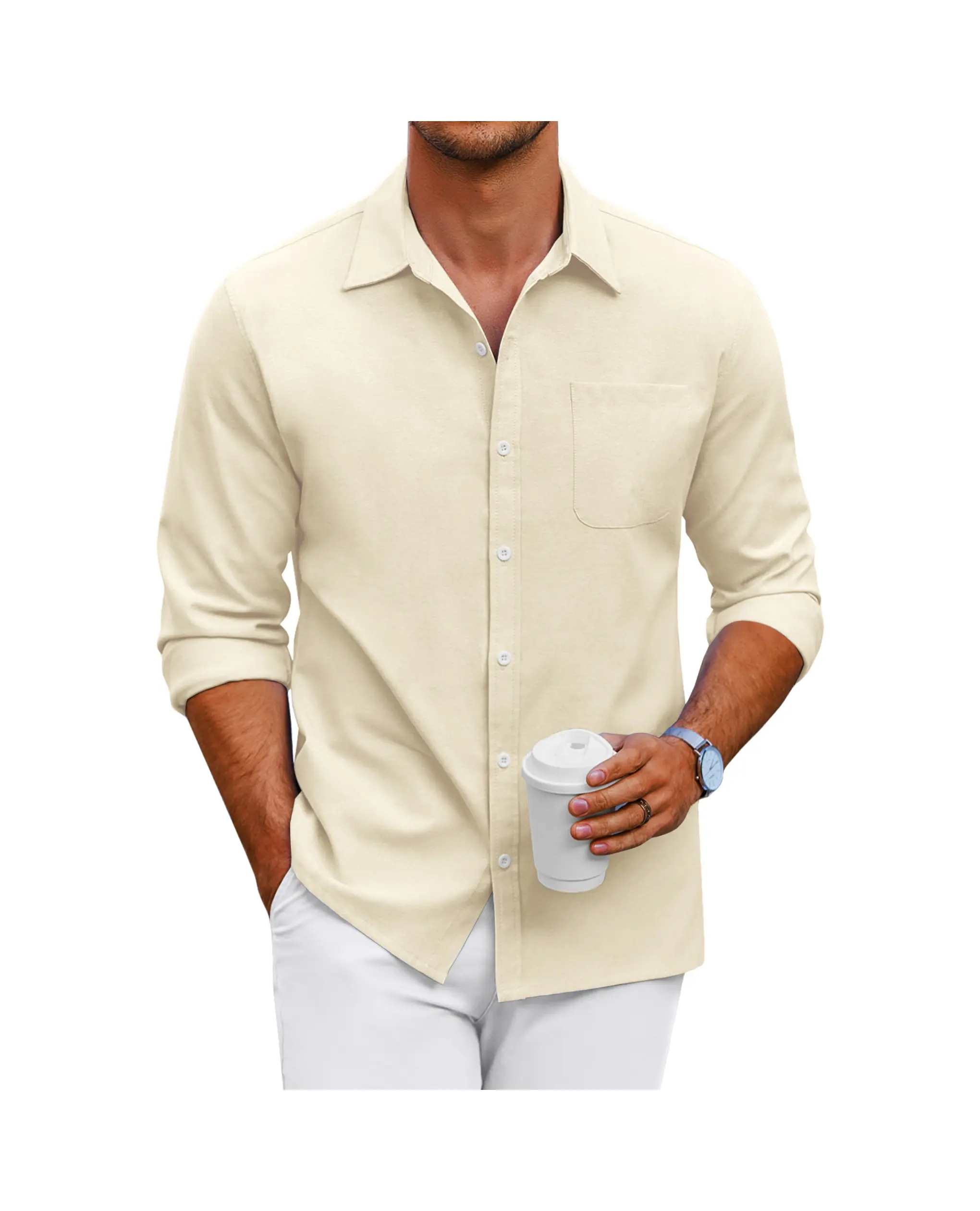 COOFANDY Men's Oxford Shirt Long Sleeve Casual Button Down Shirts Regular Fit Dress Shirts Gift Ideas