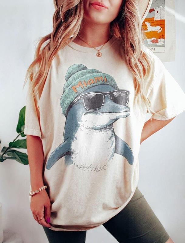 Vintage 90s Retro Style Miami Football Dolphin Sweatshirt - Hoodie - Tshirt, Retro Miami Football Sweatshirt, Miami Dolphin Football Tee