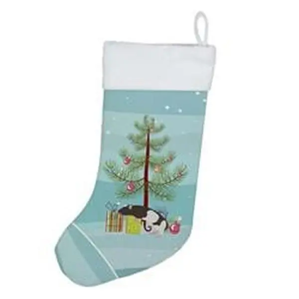 Unisex 100% Polyester Suede Tailless Rat Christmas Stocking, 18 x 13.5 in Adult Double-Sided Festive Home Decor, Holiday Gift