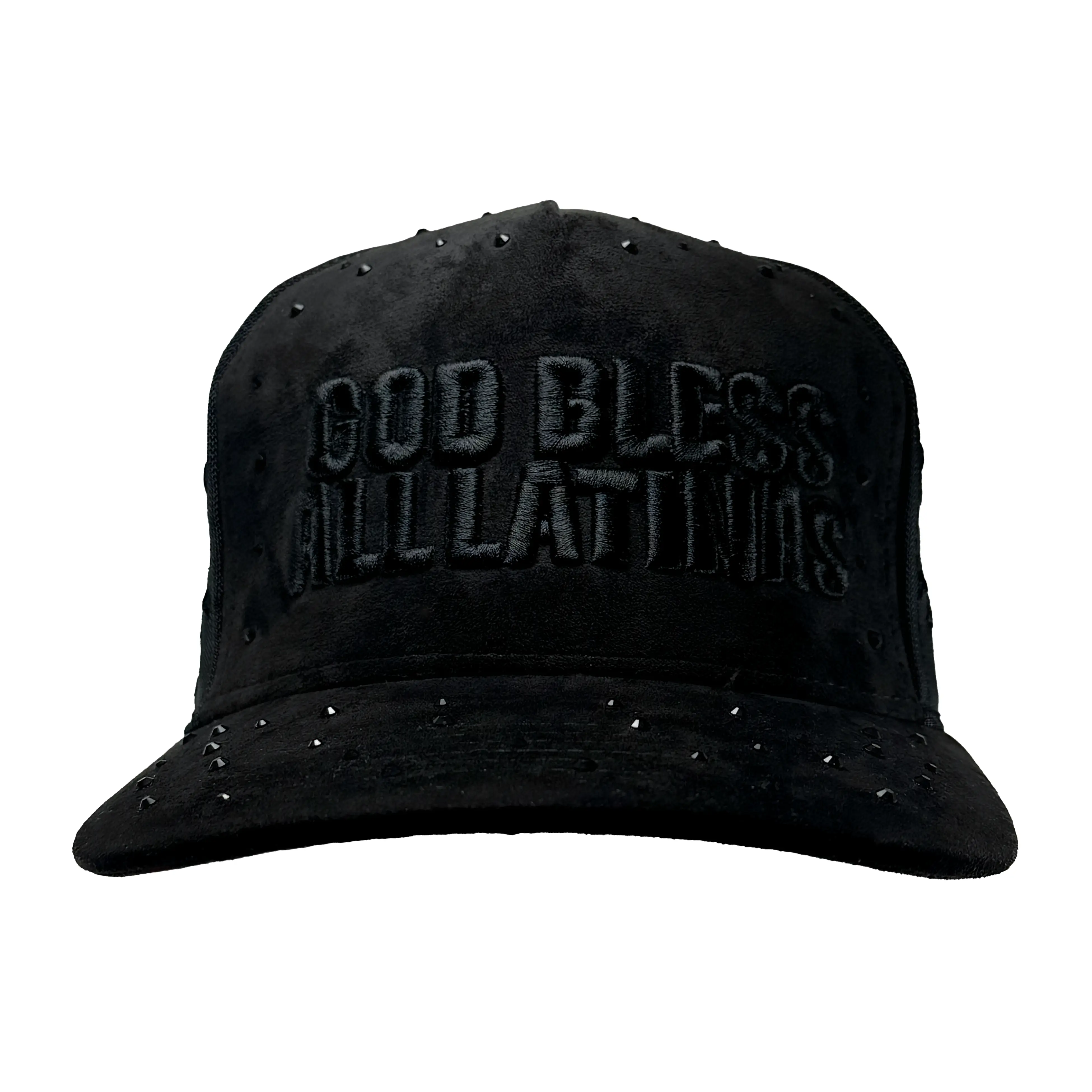 GOD BLESS ALL LATINAS HAT - BLACK ON BLACK EDITION