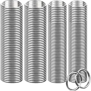 200 count Split Key Rings Bulk for  Key and Art Crafts(25 mm /0.98 inch 100 count ,28 mm /1.1 inch 100 count)
