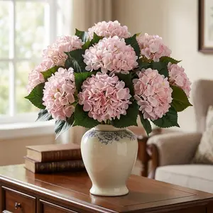 Artificial Hydrangea, 5/10pcs Faux Hydrangea Flower, Decorative Flower for Home Living Room Bedroom Dining Room Wedding Party, Artificial Faux Plants, Artificial Flower Set