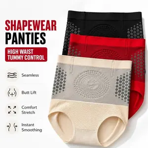 4-in-1 Women Shaping Underwear, High Rise Tummy Slimming Panties, Breathable Firm Support Briefs, Comfortable Shapewear for Everyday Use