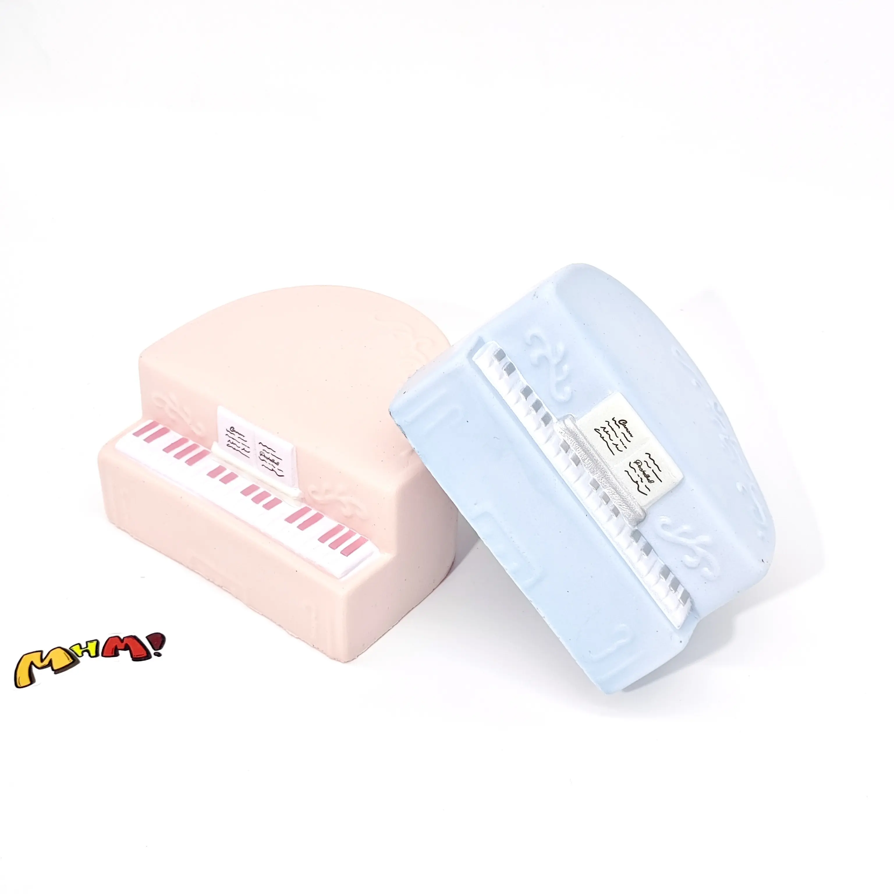MHM Squishy Blue Piano Cake Toy, Artistic Piano Design Slow-Rebound Sensory Toy, Stress Reliever for Anxiety Relief, Creative Gift for 12 Years Above