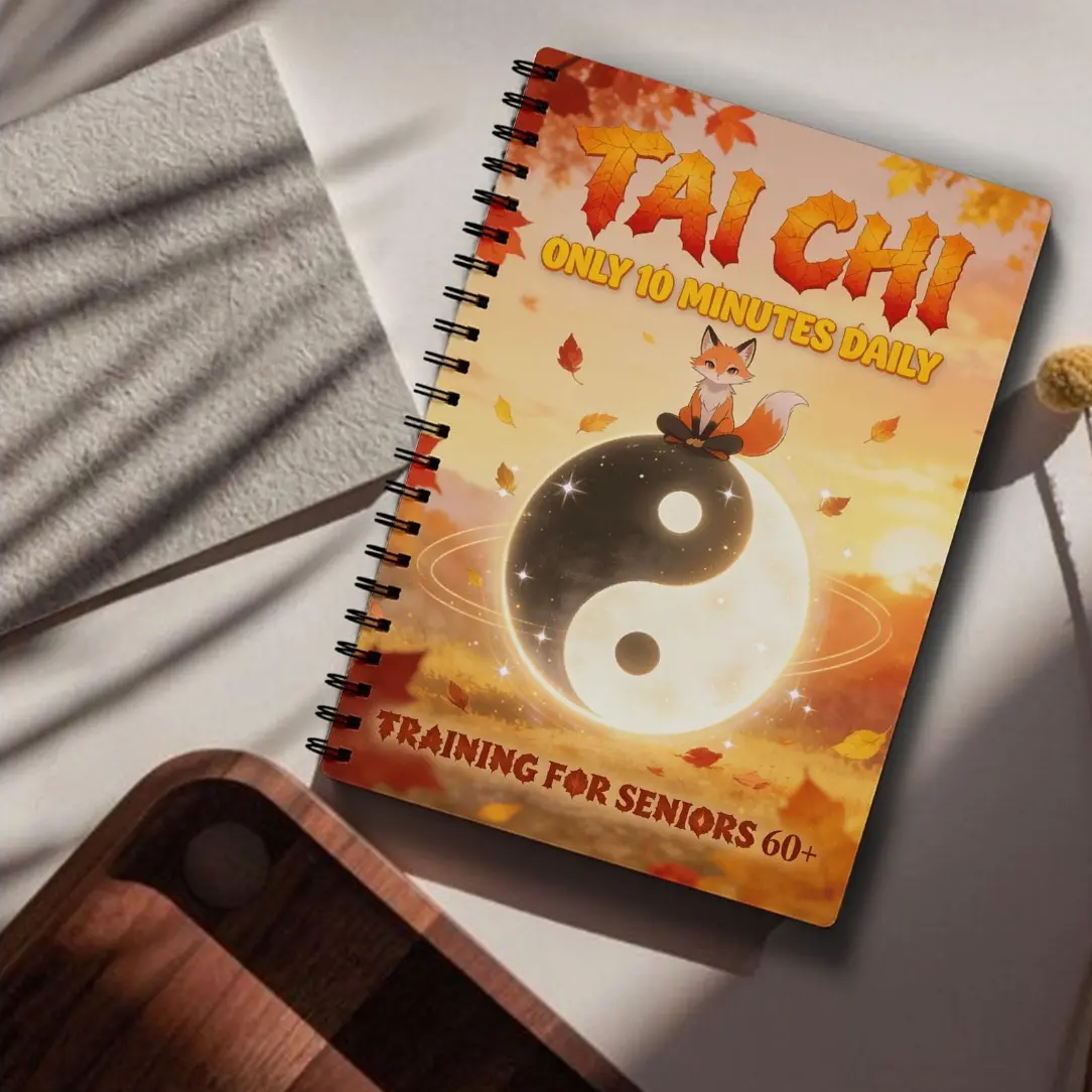 1pc Elderly and Beginner Tai Chi Practice Manual 5.5x8.3 Inch Spiral Notebook, Daily Guided Journal, Martial Arts Training Guide, Daily Exercise, Gentle Tai Chi Moves and Learner's Practice Guide, Suitable for Beginners and Fitness Enthusiasts