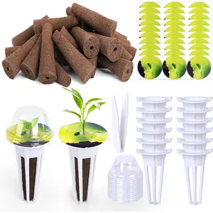 79 count Hydroponic Indoor Seed Pods, Growing System Kit for Aerogarden & Other Brands - Seed Starter, Growing  Pods Kit with 24 Grow Sponges, 12 Baskets, 12 Domes, 30 Labels & 1 Tweezer