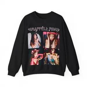 Chappell Roan Unisex Heavy Blend™ Crewneck Sweatshirt The Rise and Fall of a Midwest Princess Hot to Go Casual Red Wine Supernova