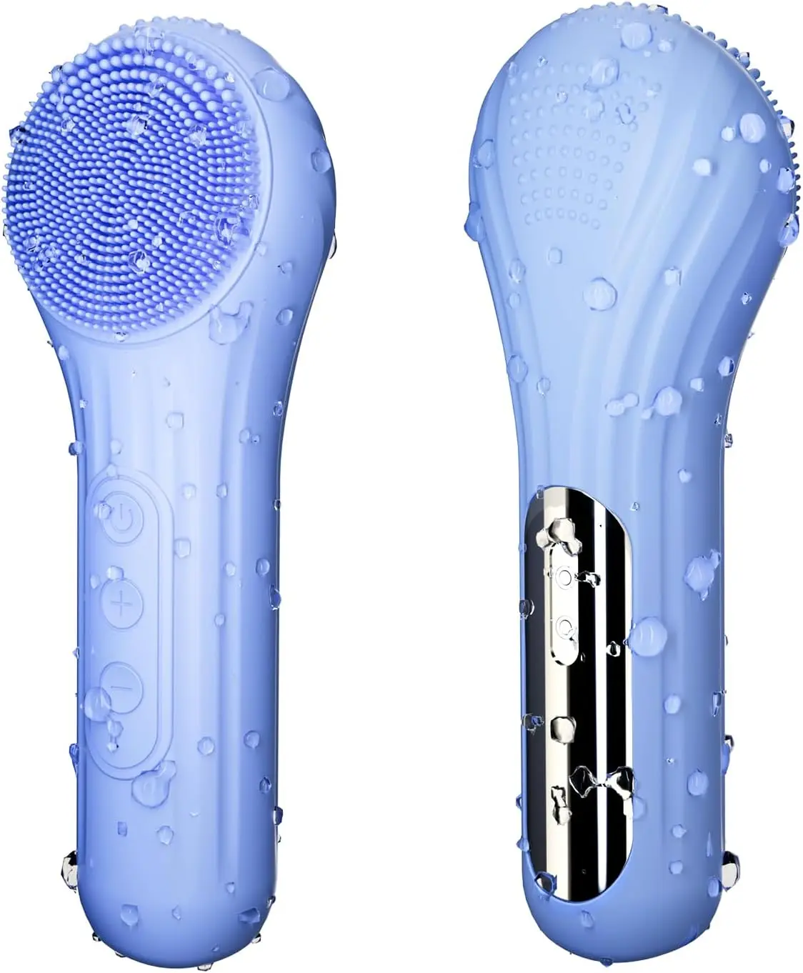 Electric Facial Cleansing Silicone Brush with 5 Modes, Heatable Vibrating Face Scrubber with Massage, Silicone Face Scrubber for Women & Men, Electric Facial Cleanser for Deep Cleansing, Gentle Exfoliating Mothers Day Gift
