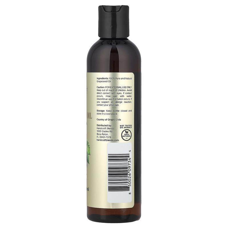 Handcraft Blends 100% Pure Grapeseed Oil, 8 fl oz (236 ml)