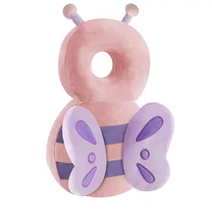 Baby Head Protection Backpack Toddler Walking Head Protector Adjustable Head Protector Pad Safety Cushion Pink Polypropylene CottonSoft Breathable Material with Adorable Cartoon Animal Designs