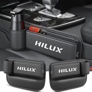 Toyota Hilux PU Leather Car Gap Storage Box, Car Console Organizer, 1pc/2pcs, Durable & Easy Clean, Multi-Functional Car Interior Accessory