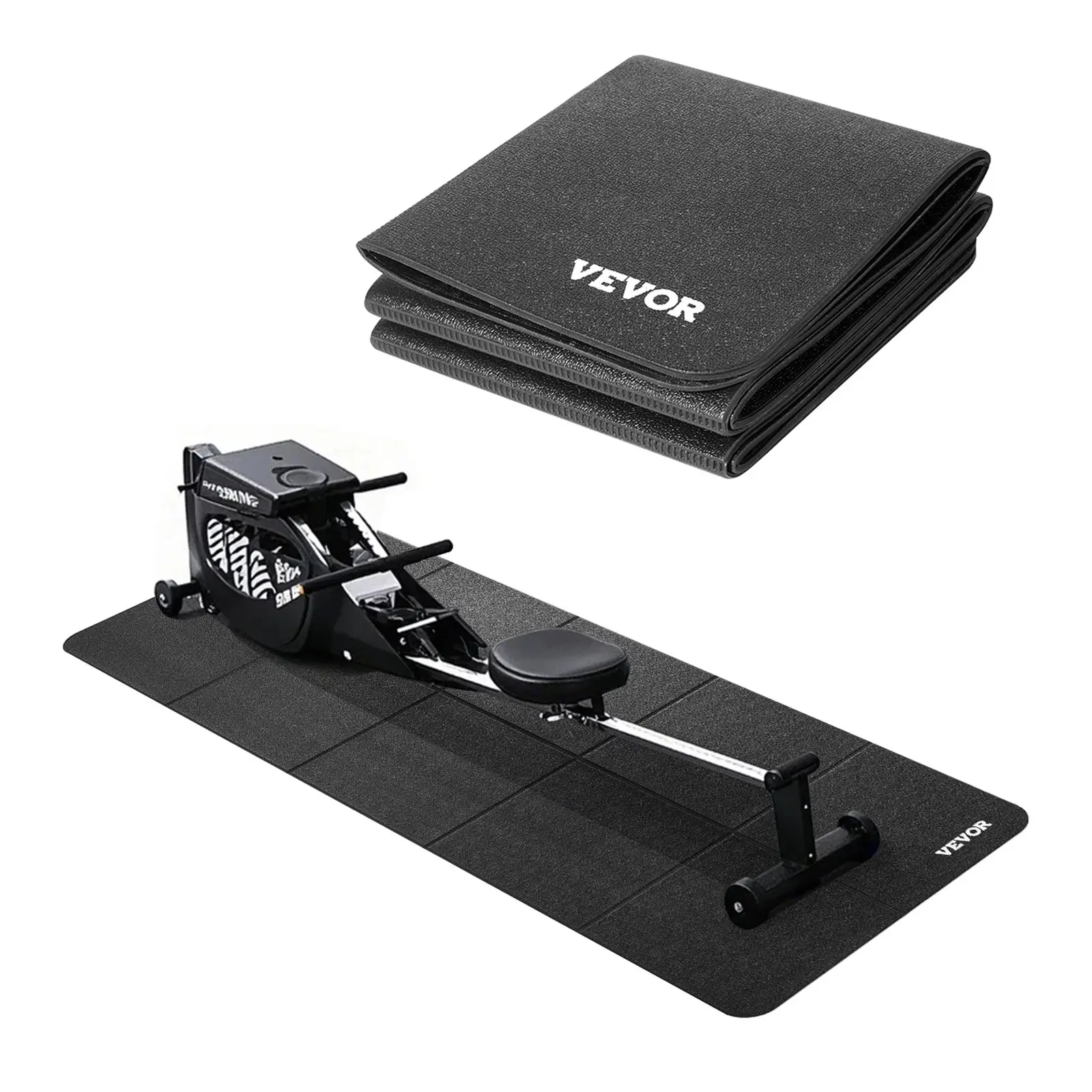 【Summerfinds】VEVOR Foldable Walking Pad Treadmill Mat, 0.24 in Thick 24"x68" High-Density PVC Protector, Non-Slip Waterproof Exercise Flooring, Shock Absorption & Noise Reduction, Tear-Resistant Durable Material, Portable Easy-to-Store Fitness Accessory