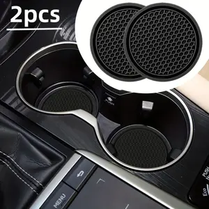[Non-Slip Car Water Cup Base] 2pcs Non-Slip Car Water Cup Base & Mat - Interior Decoration