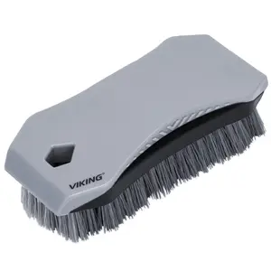 VIKING Carpet Cleaning and Scrub Brush for Floor Mats, Cleaning Brush for Car Interior and Home, Grey, 6.4 x 2.8 x 1.8 Inch