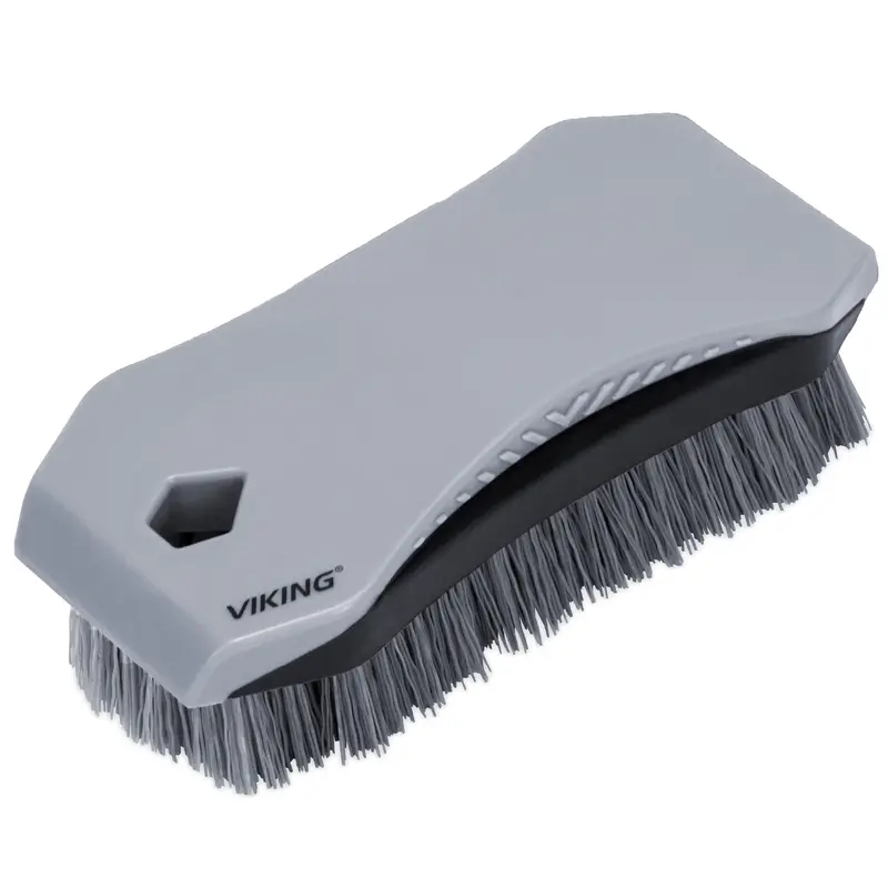 VIKING Carpet Cleaning and Scrub Brush for Floor Mats, Cleaning Brush for Car Interior and Home, Grey, 6.4 x 2.8 x 1.8 Inch