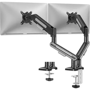Dual  Mount Holds 4.4-26.5lbs, Heavy Duty Monitors Arm for 39 37 34 32 27inch,Double  Stand for 2 , Height Adjustable Monitors Desk Mount with C-Clamp&Grommet Base