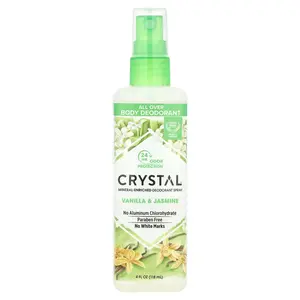 CRYSTAL Mineral-Enriched Deodorant Spray, Vanilla & Jasmine, 4 fl oz (118 ml)