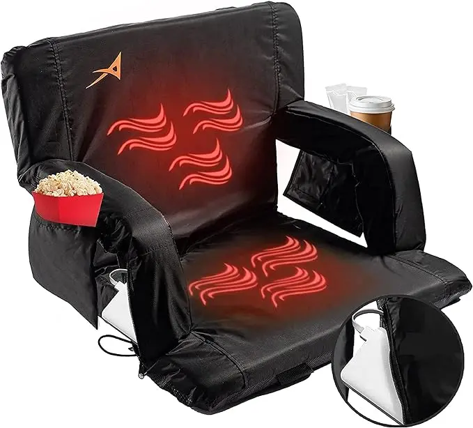 Stadium Seats for Bleachers with Back Support (Double Heated 26")