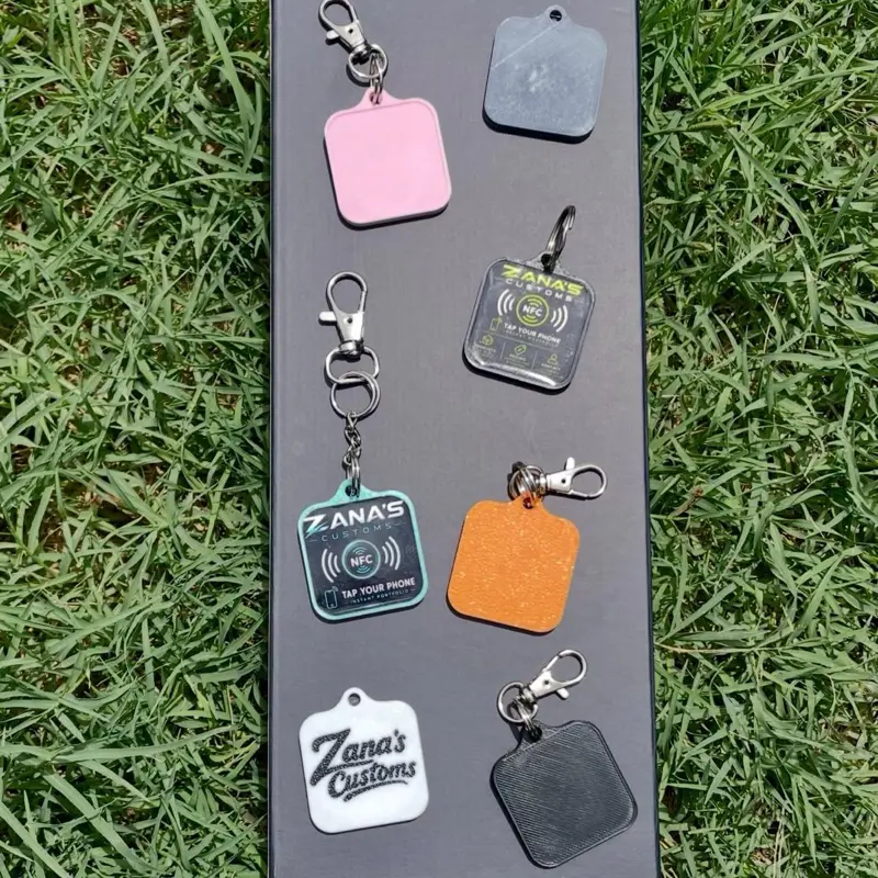 Custom NFC Keychain, Tap to Share Social Media, Digital Business Card - URL Link