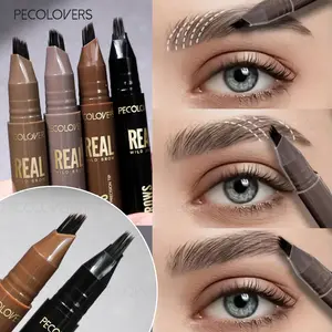 1PC 3D Multi-pronged Eyebrow Pencil, Eyebrow Tinting Pencil with Square Angle Brush, Eyebrow Tinting Cream, Anti-smudge and Waterproof, Multifunctional Eyebrow Pencil, Eyebrow Makeup Products