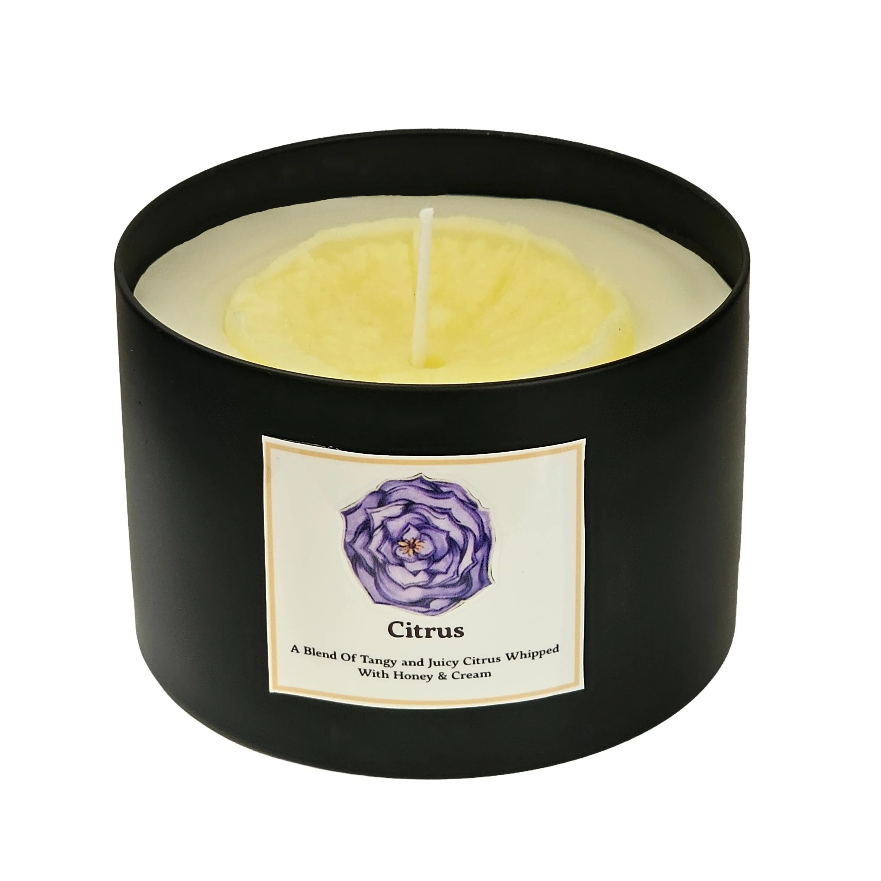 Citrus Essential Oil Aromatherapy Candle for Relaxation, Natural Fragrance Wellness Aid