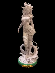 Medusa Greek Mythology Statue – Marble Serpent Queen 3D Printed Figurine | Gorgon Decor