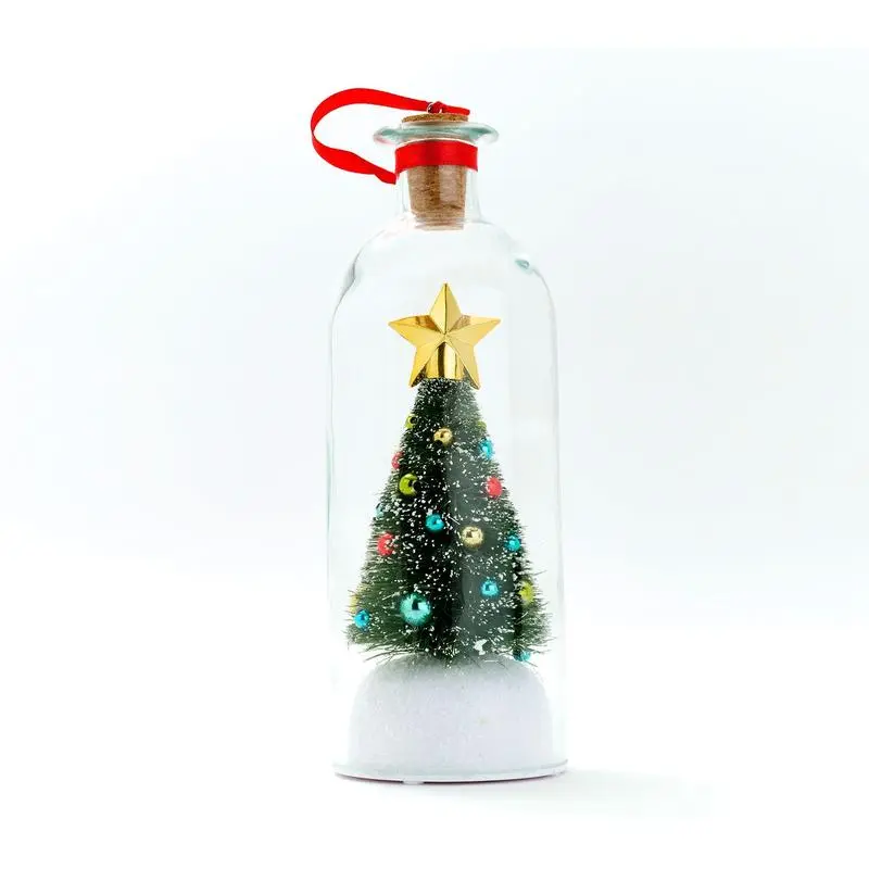 Mr. Christmas 8" Recordable Christmas Tree Message In A Bottle ,Voice Recording Holiday Keepsake with Playback,a sentimental Christmas Gift with Snowy Scene and Playback