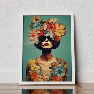 Unframed, Room Decor, Cigarette Girl Poster, Funny Pop Art Wall Home Decoration Poster, Retro Cigarette Poster, Poster Collage, Collage Design - (8x12–27x40 inch)