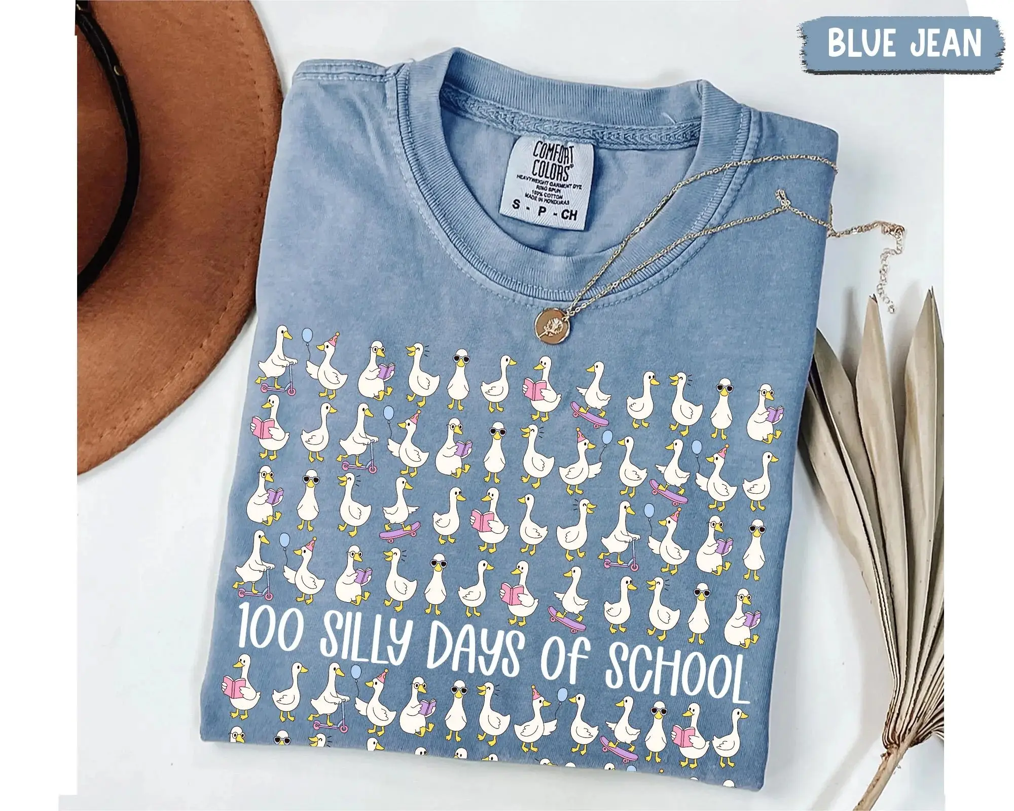 Comfort Colors Silly Goose 100 Day Of School Shirt, 100 Silly Days of School, Funny 100th Day Teacher Shirt, Preschool 5th Grade Teacher Tee