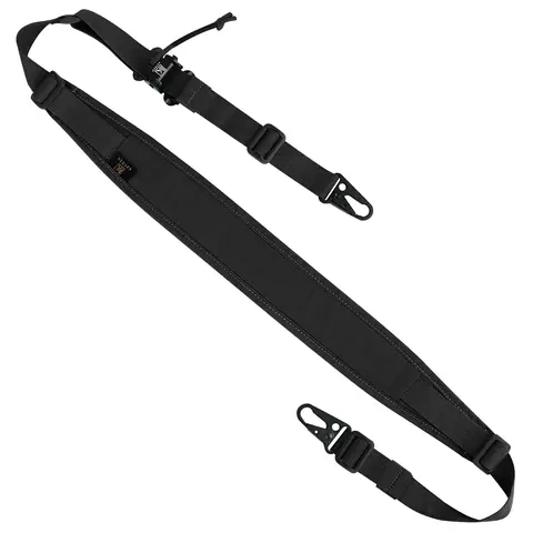 KRYDEX 1/2-Point Convertible Tactical Sling - 2.25" Wide Padded Shoulder Strap, 500D Cordura Nylon, Durable Construction, Adjustable & Versatile, Quick Adjust Pull Tab, Removable Clash Hooks, Hook Carabiner, Customizable Features, Coyote Brown (MCBK)