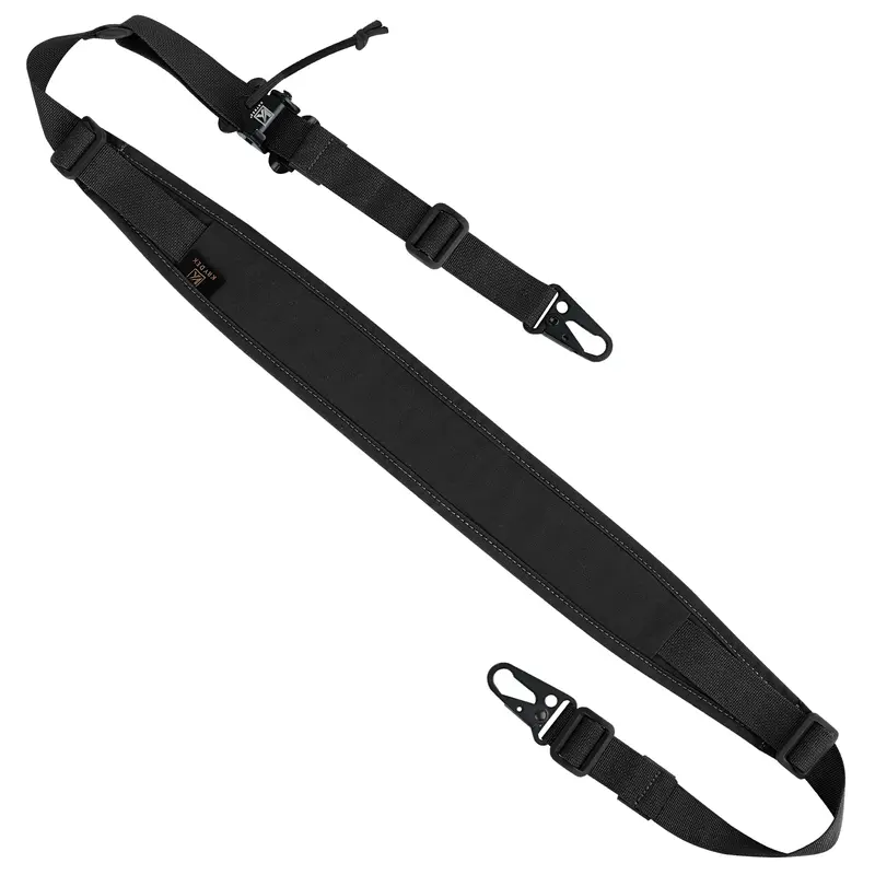 KRYDEX 1/2-Point Convertible Tactical Sling - 2.25" Wide Padded Shoulder Strap, 500D Cordura Nylon, Durable Construction, Adjustable & Versatile, Quick Adjust Pull Tab, Removable Clash Hooks, Hook Carabiner, Customizable Features, Coyote Brown (MCBK)
