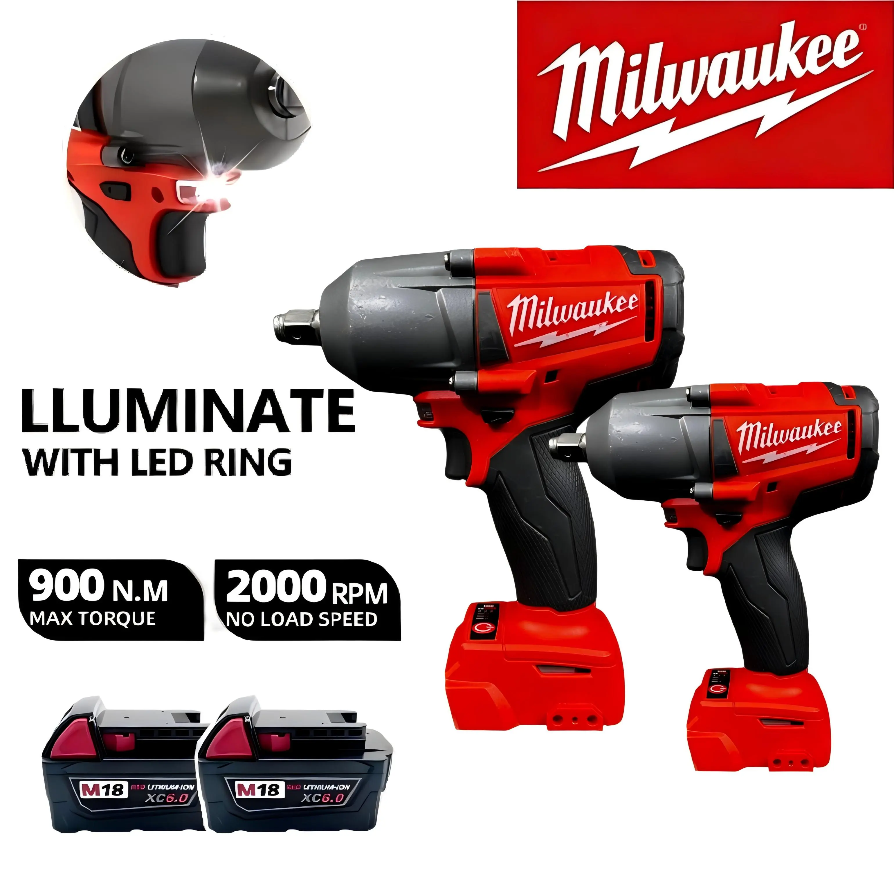 Milwaukee 900NM Cordless Impact Wrench | Ultimate Power for Tires, Machinery & Industrial Jobs m18