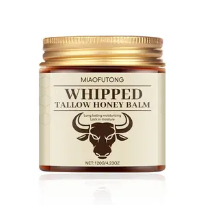 Whipped Grass-Fed Beef Tallow Honey Balm - 4 oz, Moisturizing Cream for Soft, Smooth Skin - Handmade All-Natural Moisturizer