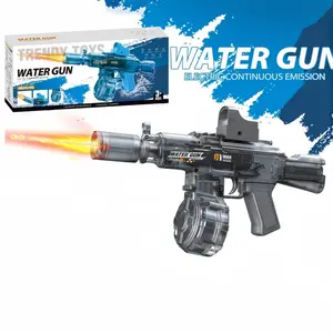 Electric Water Gun, Automatic High-Speed Squirt Gun with LED Lights, Outdoor Beach Water Toy for Adults & Kids,