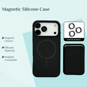 Magnetic Liquid Silicone Protective Cases for 17/16/15/14/13 Pro Max/pro/plus/air, Magsafe Wallet Cover, All Models Compatible [at1557]