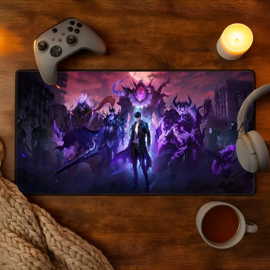 Solo Leveling Mouse Pad  Anime Desk Mat Sung Jin-Woo with Shadow Army Art Dungeon Hunter Decor