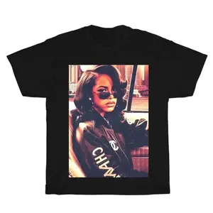Sanlan Vintage One In A Million Aaliyah Graphic Unisex Shirt, Bootleg Rap Design Shirt, Baby Girl Clothing, Rap Gift for Him Her Crewneck Menswear Top