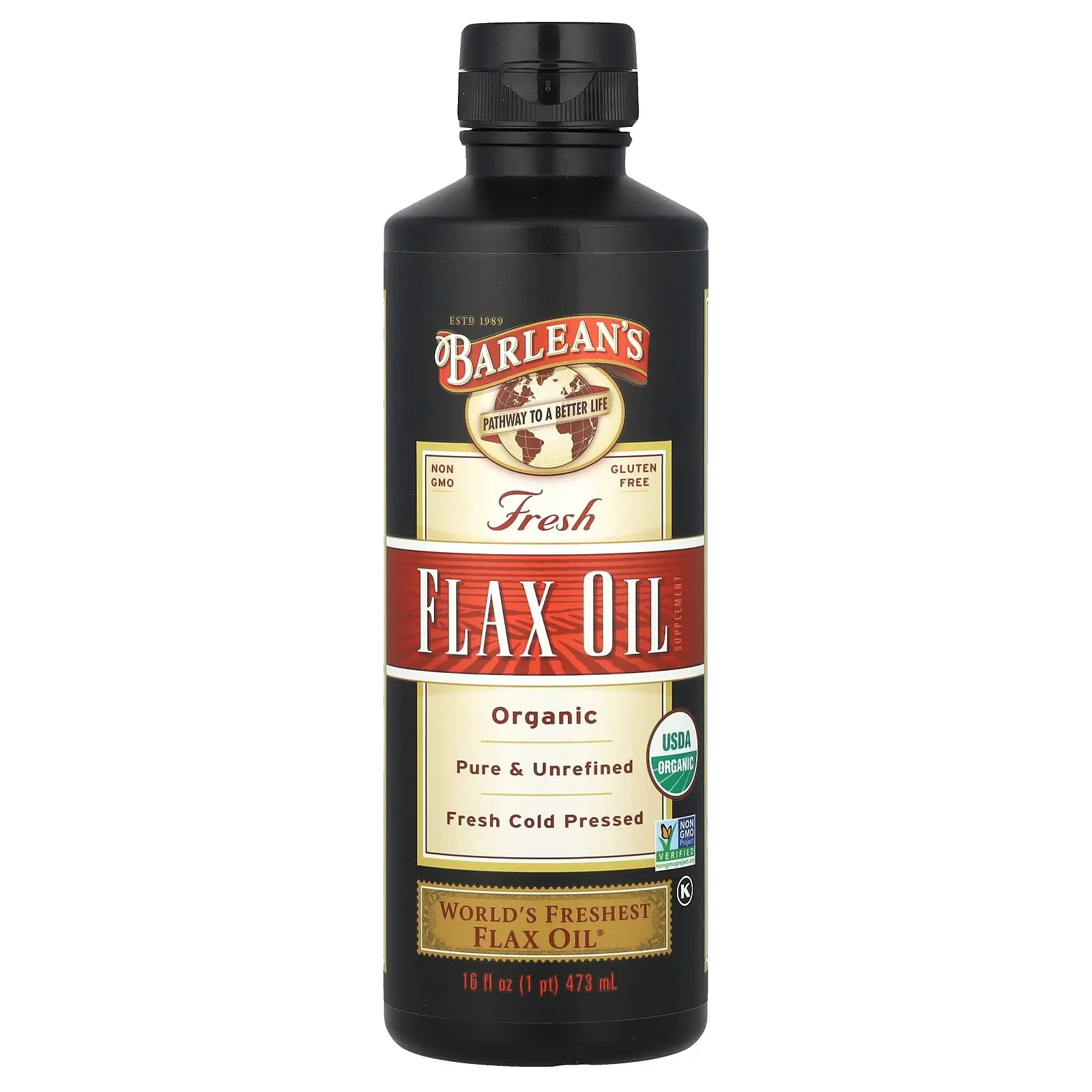Barlean's Organic Flax Oil, 16 fl oz (473 ml)