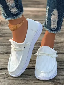 Women's Multicolor Low Top Casual Shoes, Soft Sole Lace-Up, Breathable Comfort, Fashionable Flat Shoes, All Seasons