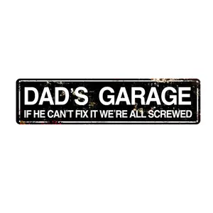 Dad's Garage Metal Tin Sign, Novelty Street Sign, Home Decor, Decorative Plaque, Decorative Wall Sign for Home Farmhouse Garage, Living Room Decor, Home Decor Products, Vintage Garage Signs