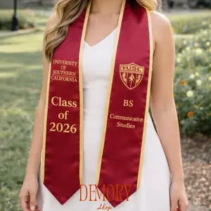 Custom Your Design Text Logo Graduation Stole, Personalized Graduation Print Sash With Name, Class Of 2026 Graduation Stole, Graduation Gift