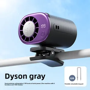 Portable Clip-on Fan with Semiconductor Cooling, USB Rechargeable Personal Mini Fan with LED Display, 3 Speeds Quiet Cooling Fan for Stroller, Desk, Camping, Hiking, Waist Clip, Umbrella Clip, Outdoor & Home Use