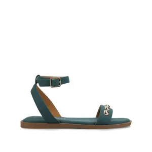 PRIMROSE ANKLE STRAP SANDALS - Teal Nubuck