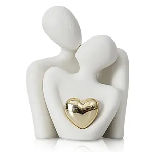 Romantic Couple Statue, Abstract Sculpture Figurine, Perfect for Living Room Decor, Home Decor, Couple Ornament, Anniversary Statues, Wedding Anniversary Gift