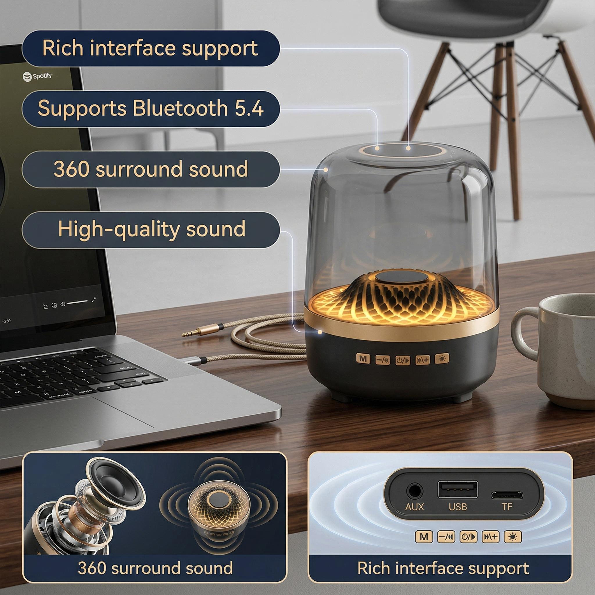 RGB Breathing Light Bluetooth Speaker | Powerful Subwoofer + Hi-Fi Stereo | Gaming Room & Home Theater Essential