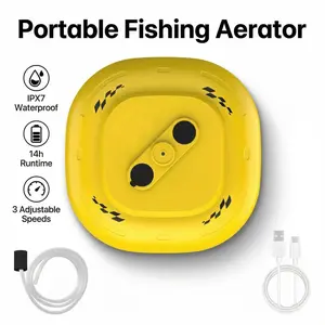 Fish Tank Oxygen Pump, Waterproof Rechargeable Fish Pond Aerator, Outdoor Aquarium Air Pump, Home Use Aquatic Equipment