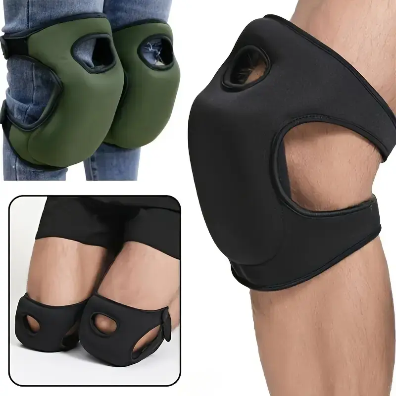 1 Pair Outdoor Gardening Knee Pads with Adjustable Straps - Non-slip, Soft, Supportive - All-day Protection Garden Tools & Outdoor Sports Protective Gear