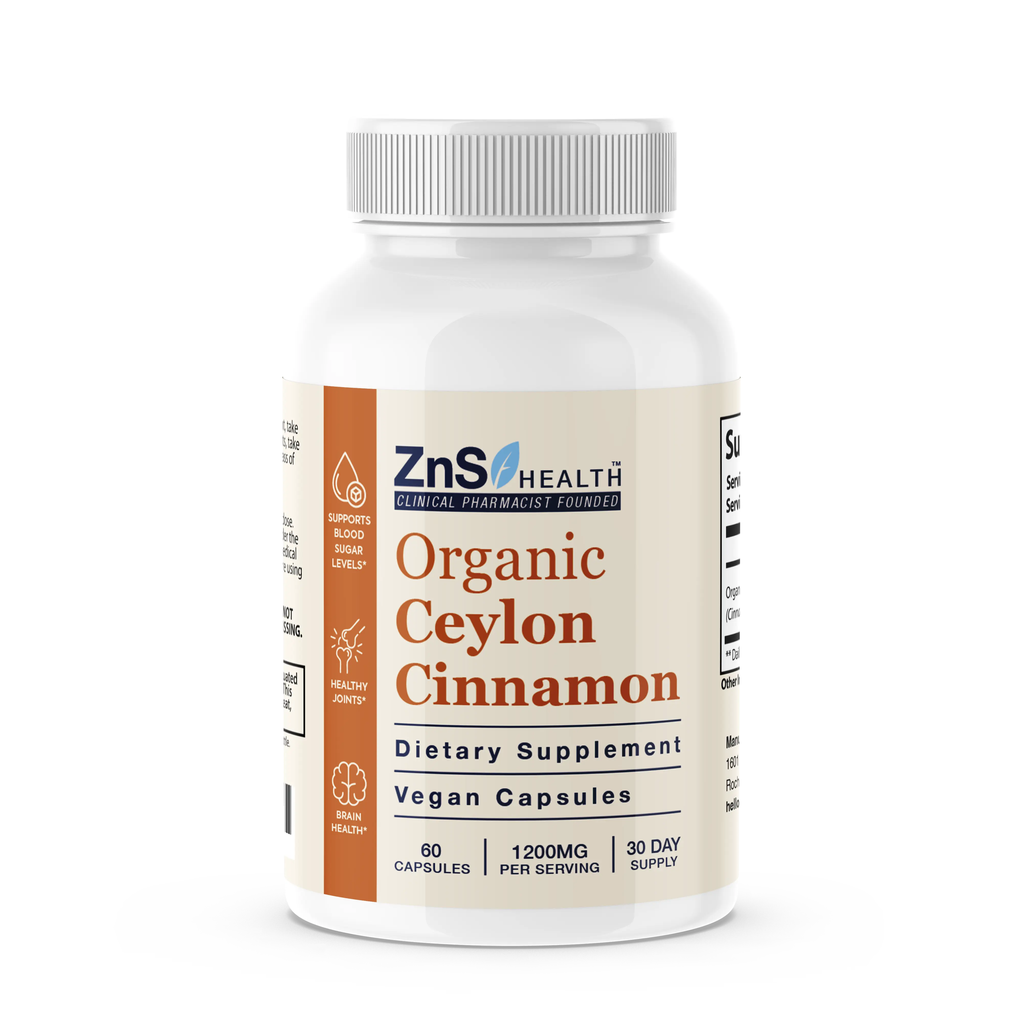 Organic Ceylon Cinnamon Capsules, Healthcare Fitness Complex Cinnamon Capsules Supplement