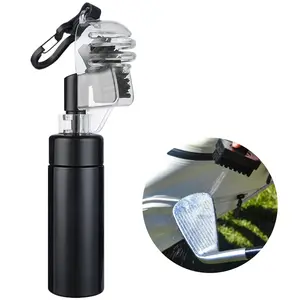 Pro Golf Club Cleaner 4oz Water Bottle with Groove Cleaner Retainer Clip Durable Nylon Bristles Ergonomic Button Design Golf Gifts for Men Essential Accessories for Forgiving Irons in Black White Green