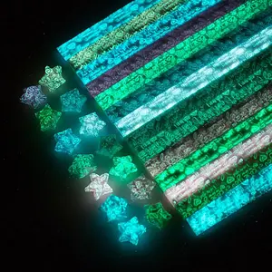 Origami Stars Papers Package DIY Paper, 600 Sheets - 20 Colors (Glows in the Dark)